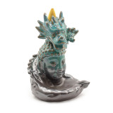 Brûleur d'encens à reflux - Dragon sur Bouddha