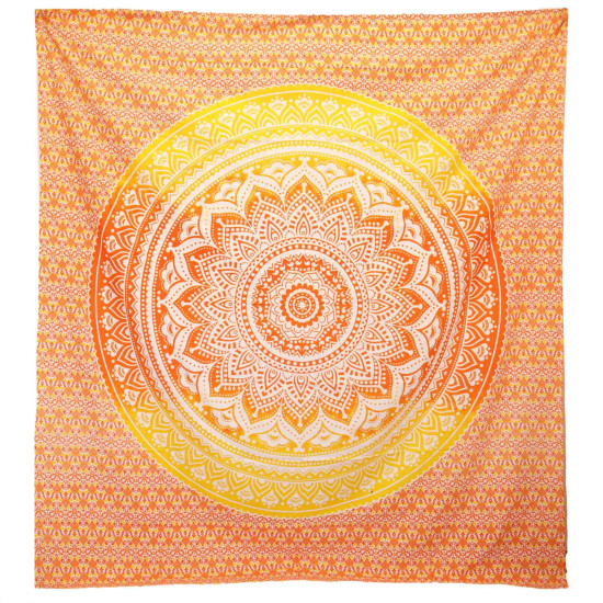 Décoration murale / Couverture de plage - Mandala Umrao - Orange