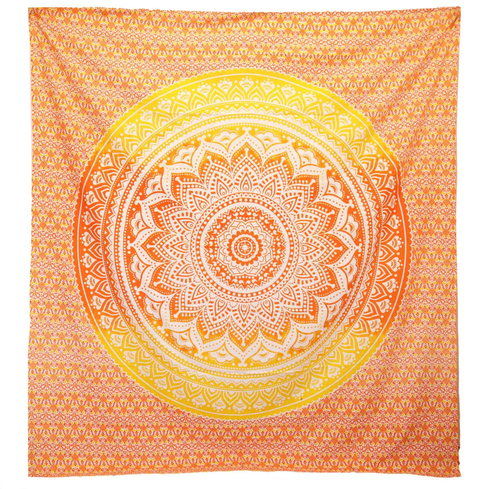 Décoration murale / Couverture de plage - Mandala Umrao - Orange