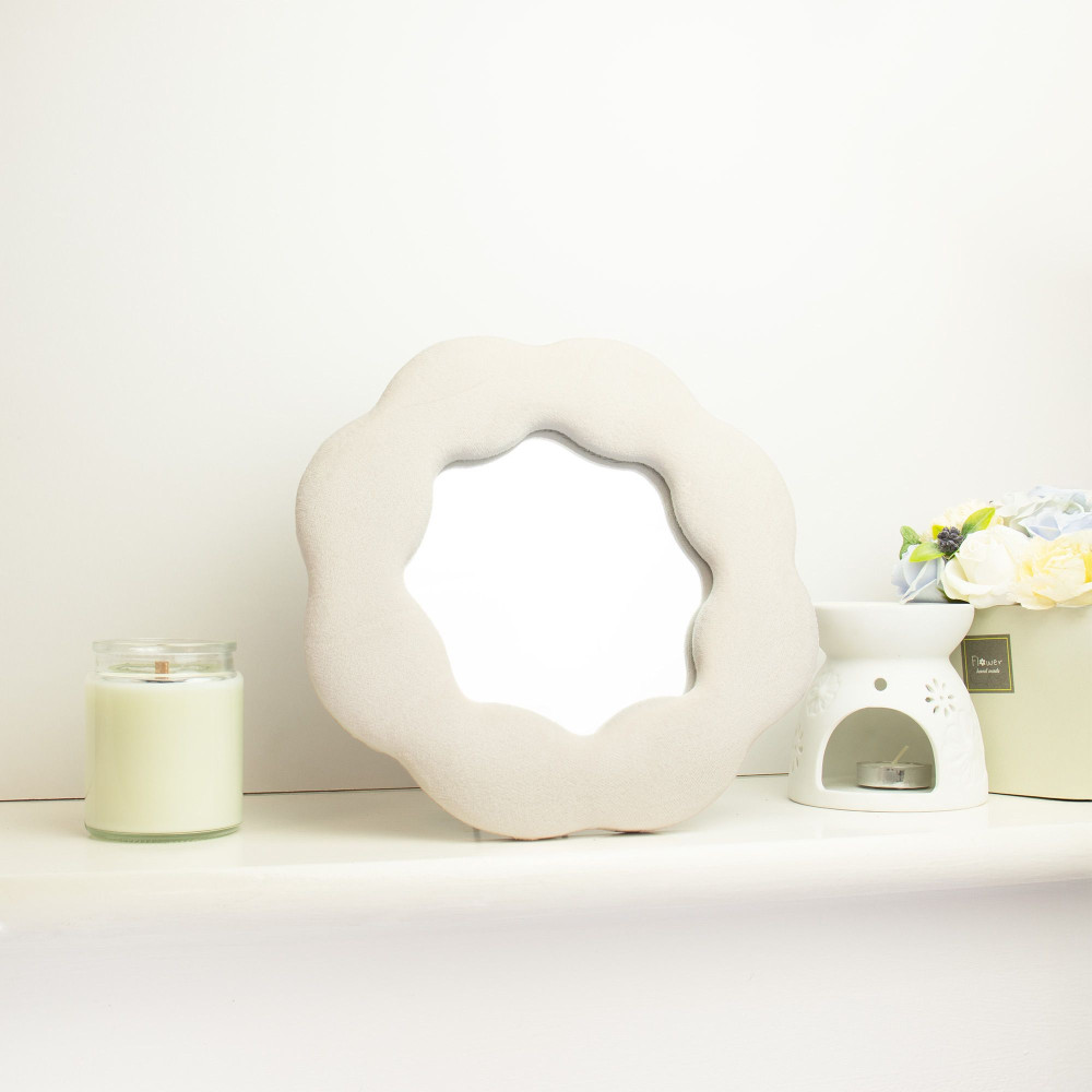 Miroir doux et ondulé - Fleur - Pierre