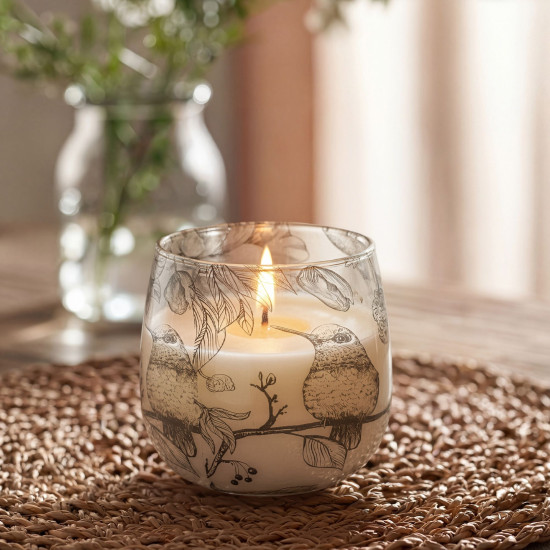 Bougies en pot de verre moyen - Tirées par la flamme