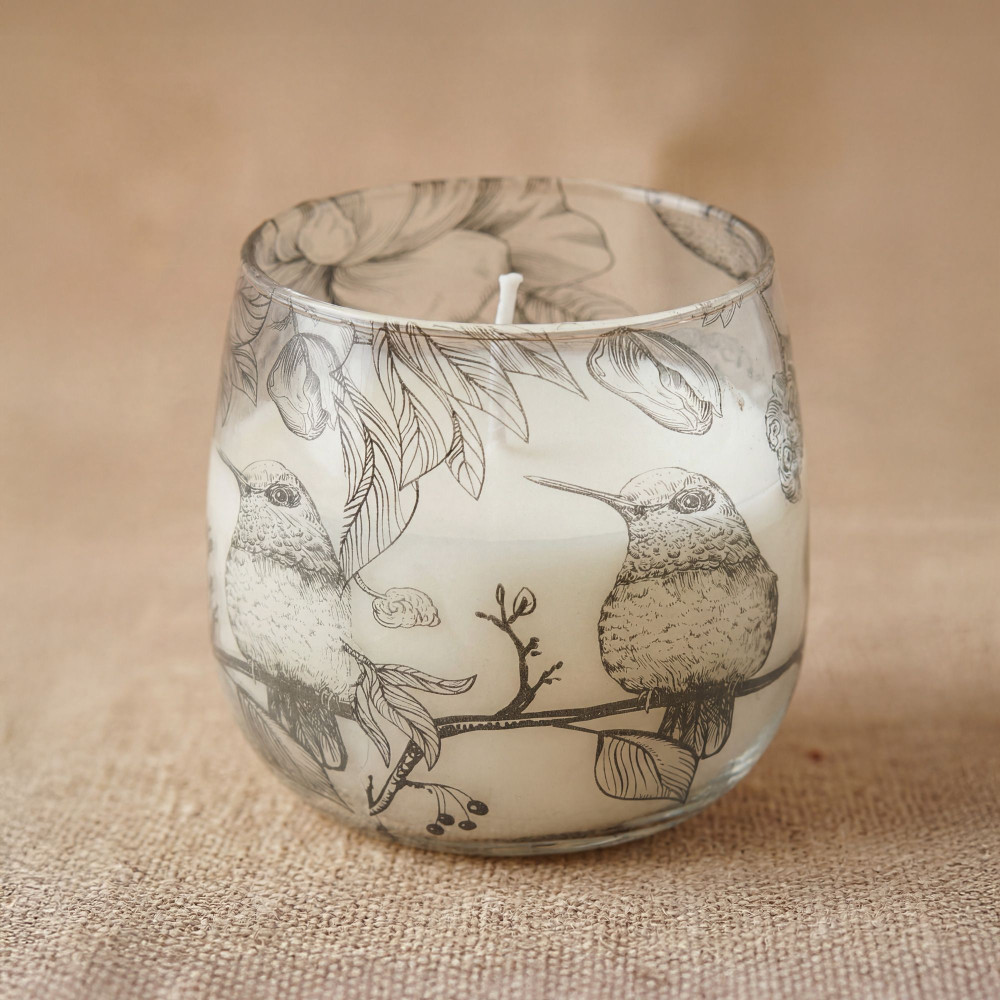 Bougies en pot de verre moyen - Tirées par la flamme