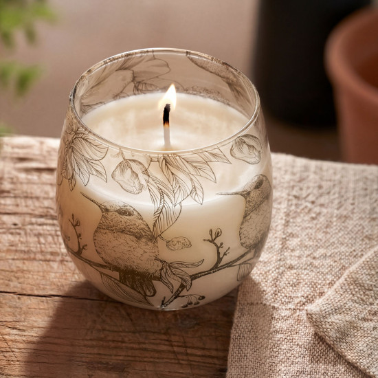 Bougies en pot de verre moyen - Tirées par la flamme