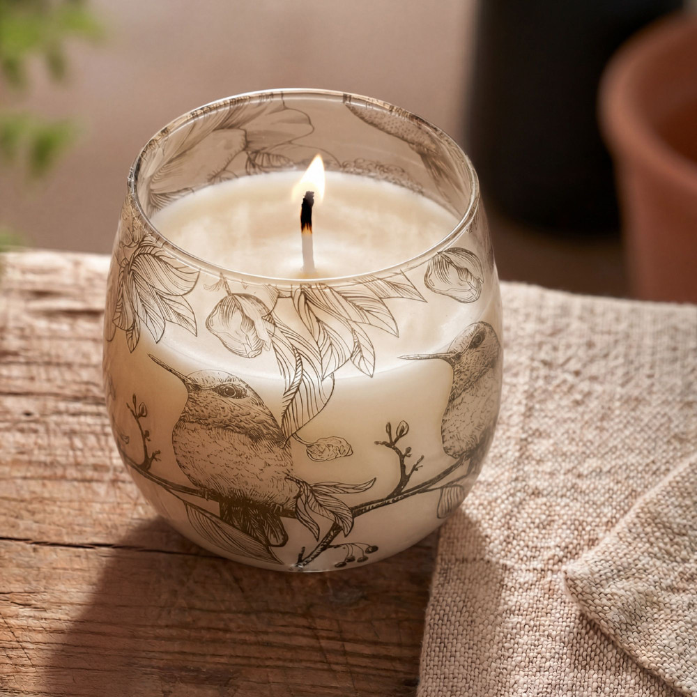 Bougies en pot de verre moyen - Tirées par la flamme