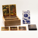 Boîte à tarot à deux compartiments avec porte-cartes