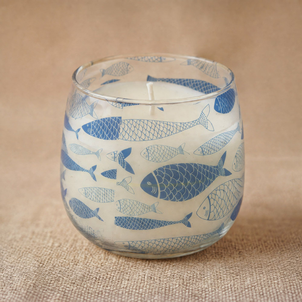 Bougies en pot de verre moyen - Brise marine