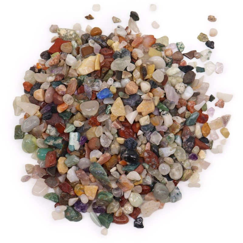 Éclats de pierres précieuses naturelles mélangées - 1 kg