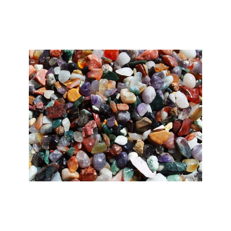 Éclats de pierres précieuses naturelles mélangées - 1 kg