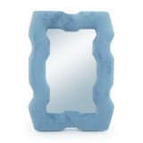 Miroir souple ondulé - Cadre épais - Bleu royal (30,5 x 22,5 x 2,3 cm)
