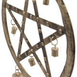 Carillon indien - Pentagone avec cloches de vache - 25 x 49 cm