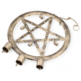 Carillon indien - Pentagone avec cloches de vache - 25 x 49 cm