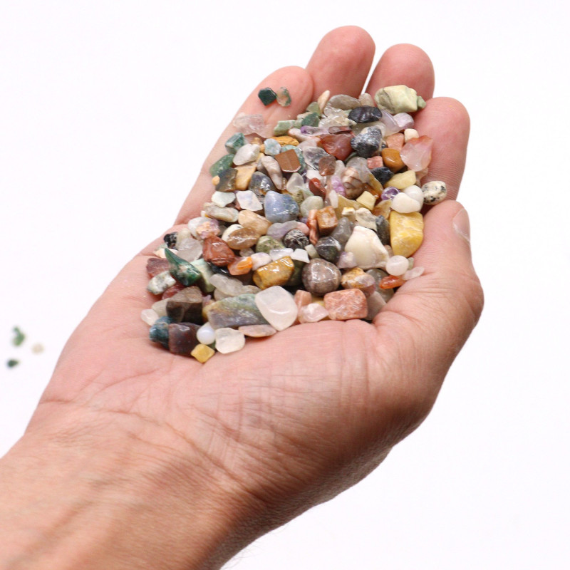 Éclats de pierres précieuses naturelles mélangées - 1 kg