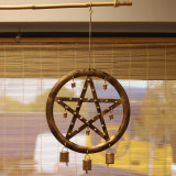 Carillon indien - Pentagone avec cloches de vache - 25 x 49 cm
