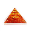 Pyramide d'orgonite SM 25 mm Gemchips et cuivre