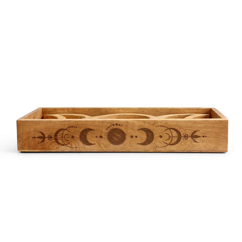 Plateau de tarot des phases de la lune avec porte-cartes