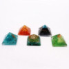 Pyramide d'orgonite SM 25 mm Gemchips et cuivre