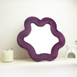 Miroir souple ondulé - Étoile - Mauve (33 x 31 x 2,3 cm)