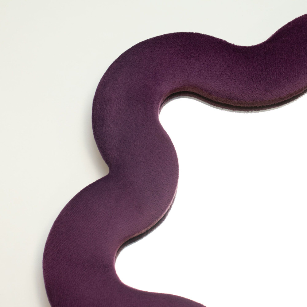 Miroir souple ondulé - Étoile - Mauve (33 x 31 x 2,3 cm)
