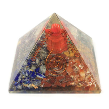 Grande pyramide d'orgonite 70 mm - Ganesh