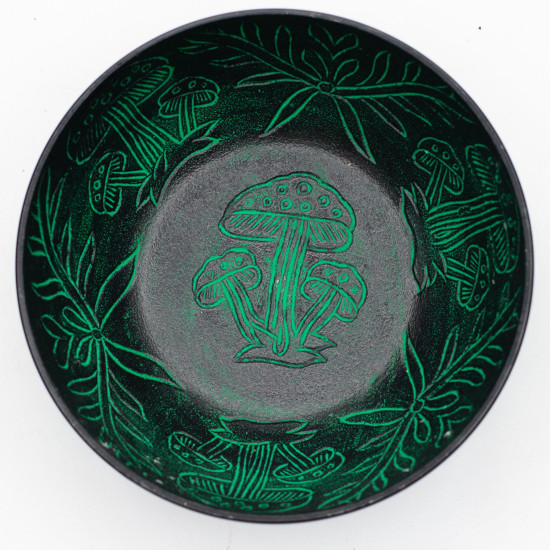 Bol chantant en aluminium - Champignon magique - Vert (20 cm)