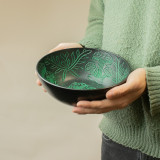 Bol chantant en aluminium - Champignon magique - Vert (20 cm)