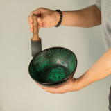 Bol chantant en aluminium - Champignon magique - Vert (20 cm)