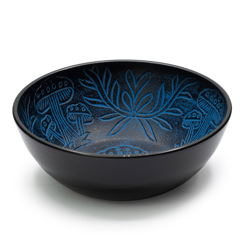 Bol chantant en aluminium - Champignon magique - Bleu (20 cm)
