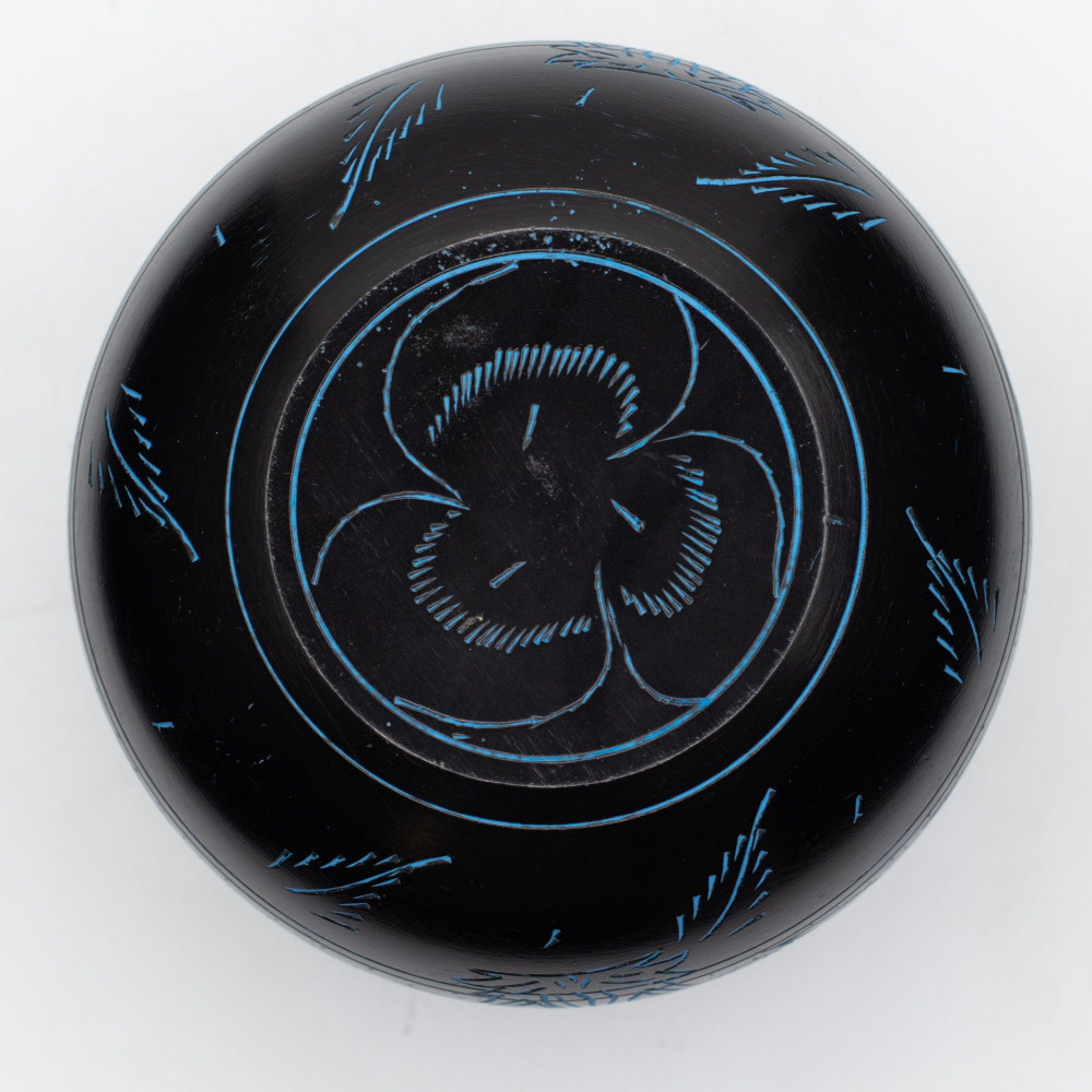 Bol chantant chaudron - Champignon magique - Bleu (15 cm)