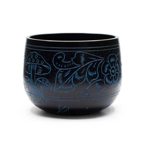 Bol chantant chaudron - Champignon magique - Bleu (15 cm)