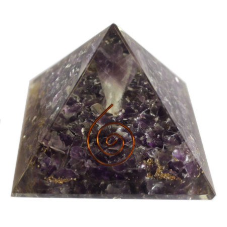 Grande pyramide d'orgonite 70 mm - Ange