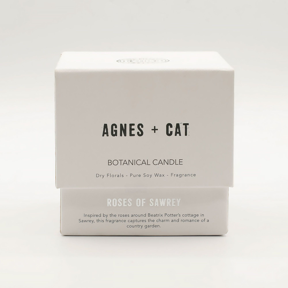 Bougie Botanique à la Cire de Soja Agnes + Cat - Roses de Sawrey
