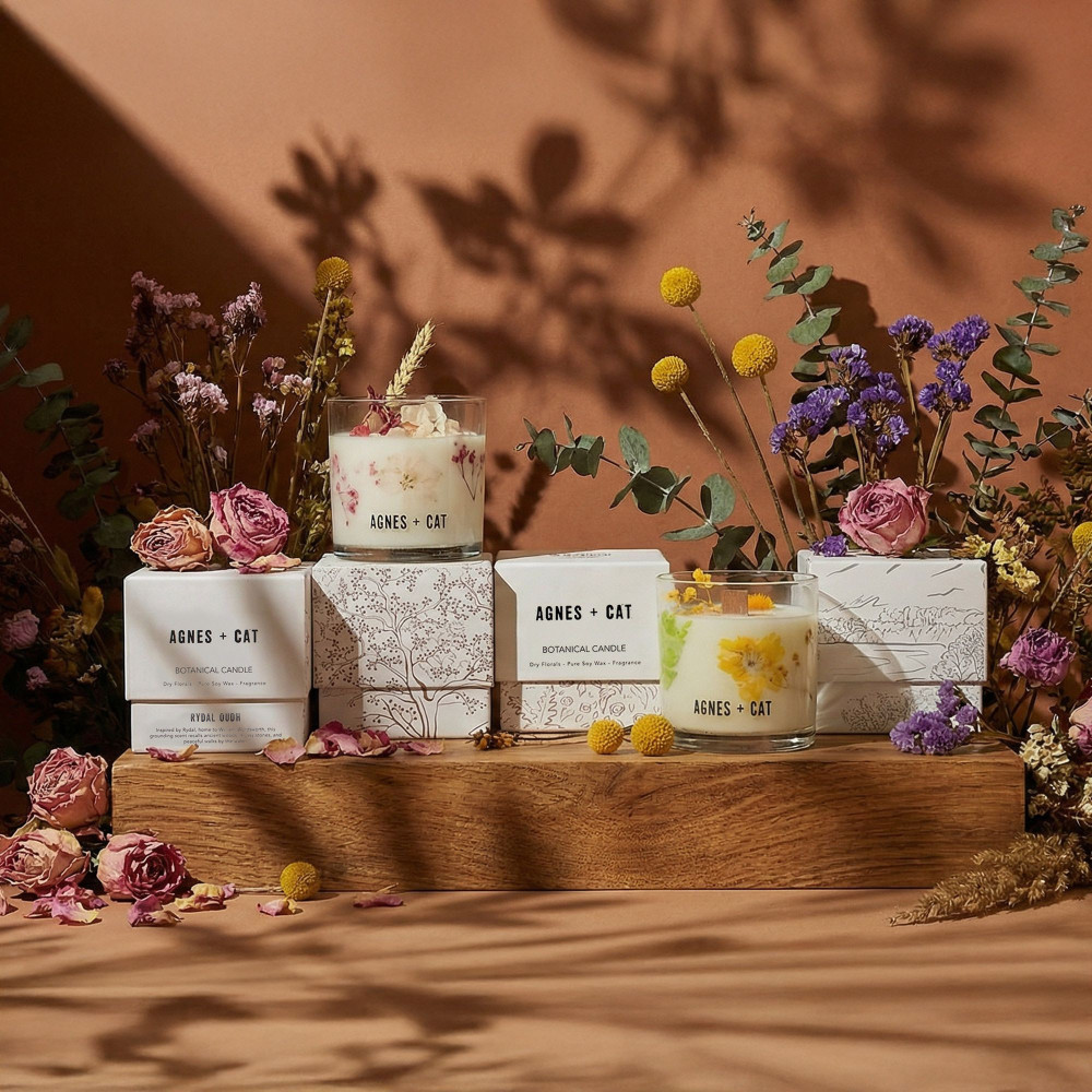 Bougie Botanique à la Cire de Soja Agnes + Cat - Moorland