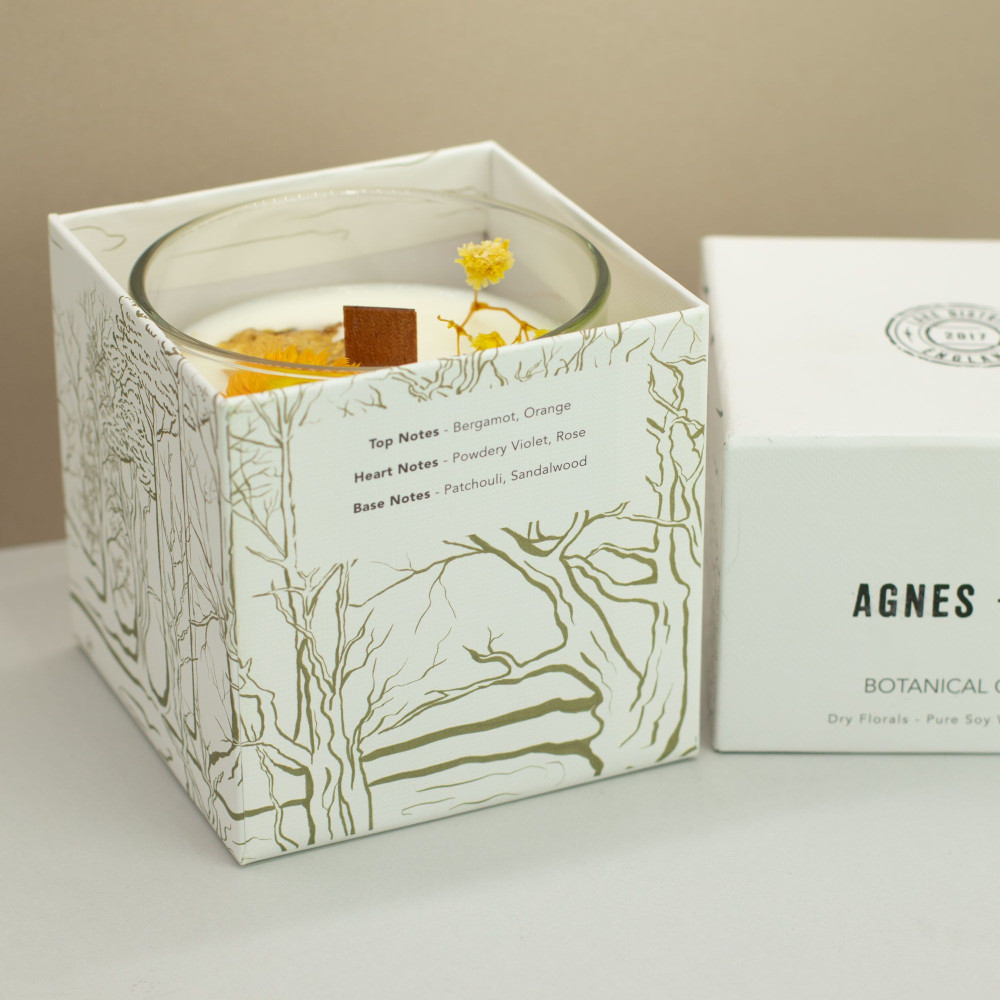Bougie Botanique à la Cire de Soja Agnes + Cat - Oud de Rydal