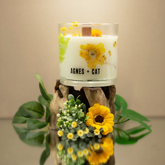 Bougie Botanique à la Cire de Soja Agnes + Cat - Oud de Rydal
