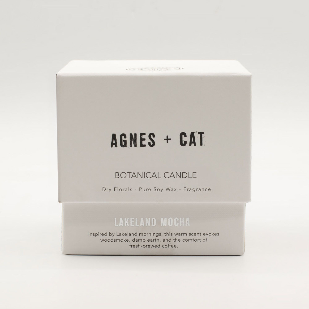 Bougie Botanique à la Cire de Soja Agnes + Cat - Moka Lakeland