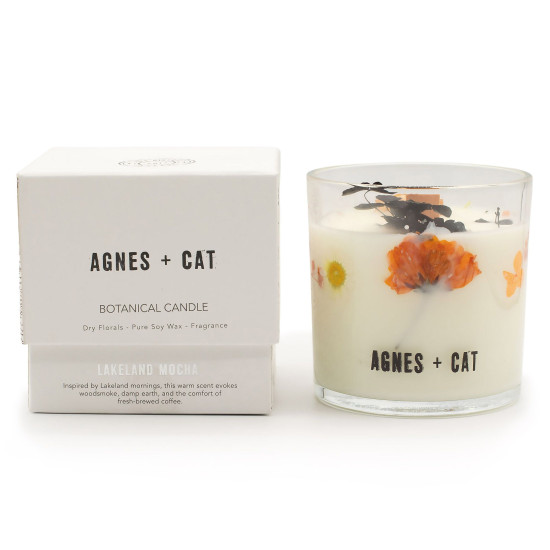 Bougie Botanique à la Cire de Soja Agnes + Cat - Moka Lakeland