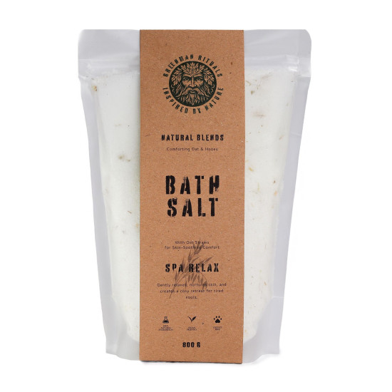 Sels de bain Epsom à l'avoine et au miel Greenman Rituals - Mélange relaxant pour spa