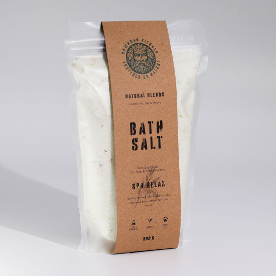 Sels de bain Epsom à l'avoine et au miel Greenman Rituals - Mélange relaxant pour spa