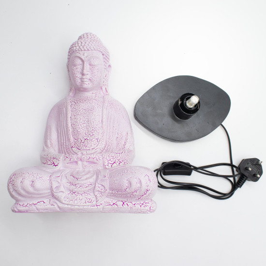 Lampe de méditation Bouddha Cherry Crackle - Pied ovale