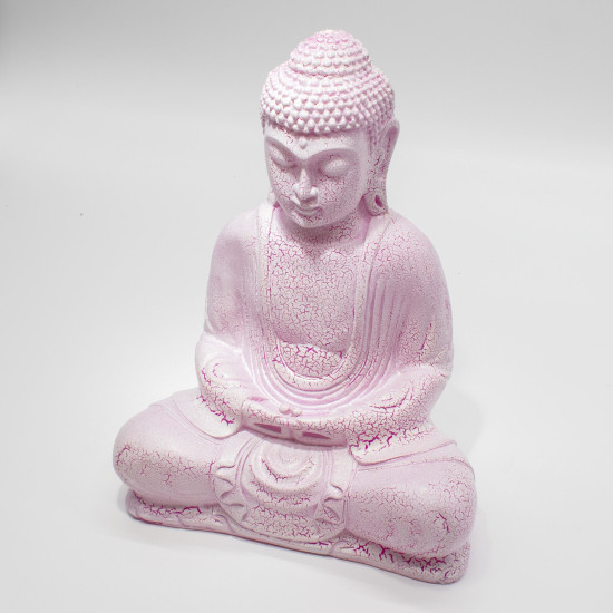 Lampe de méditation Bouddha Cherry Crackle - Pied ovale