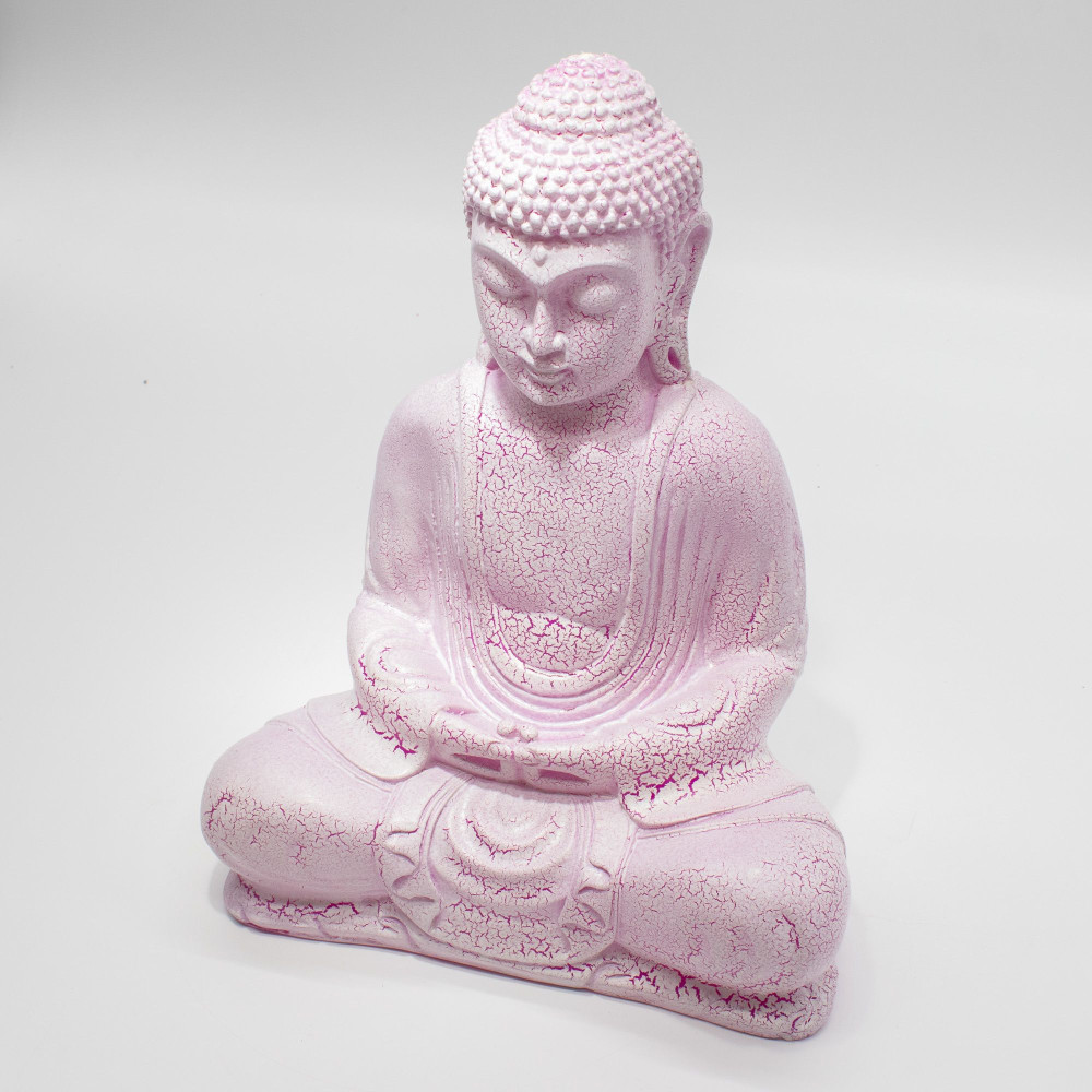 Lampe de méditation Bouddha Cherry Crackle - Pied ovale