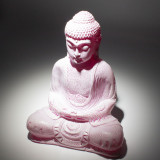 Lampe de méditation Bouddha Cherry Crackle - Pied ovale