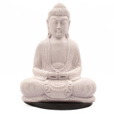 Lampe de méditation Bouddha Lavande Craquelée - Pied ovale