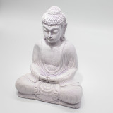 Lampe de méditation Bouddha Lavande Craquelée - Pied ovale