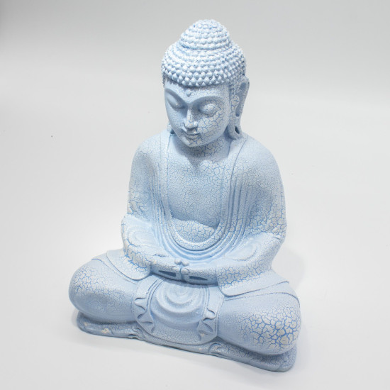 Lampe de méditation Bouddha bleu ciel - Pied ovale