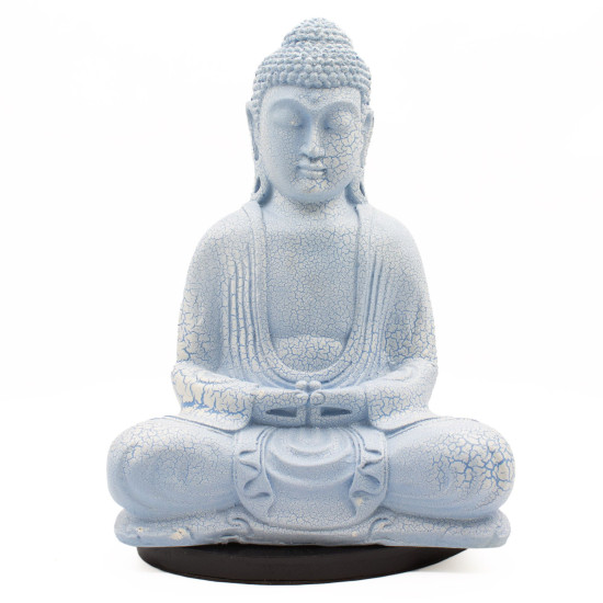 Lampe de méditation Bouddha bleu ciel - Pied ovale