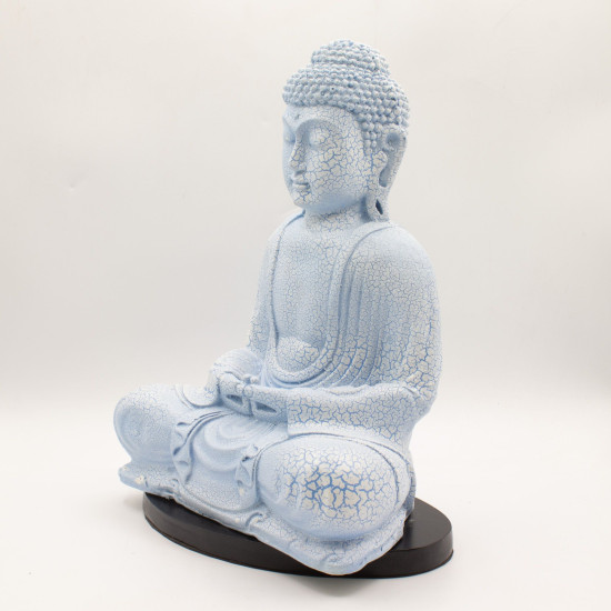 Lampe de méditation Bouddha bleu ciel - Pied ovale