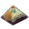 Grande pyramide d'organite 70 mm - Symbole de la fleur de vie