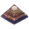 Grande pyramide d'organite 70 mm - Paon (base terre)