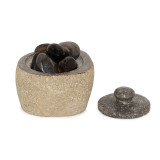 Pot de mise à la terre en pierre de rivière naturelle - Petit (env. 9x7cm)